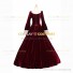 Victorian Marie Antoinette Velvet Masquerade Lace Ball Gown Dress