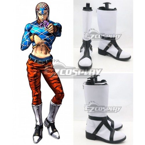 JoJo's Bizarre Adventure Guido Mista White Shoes Cosplay Boots