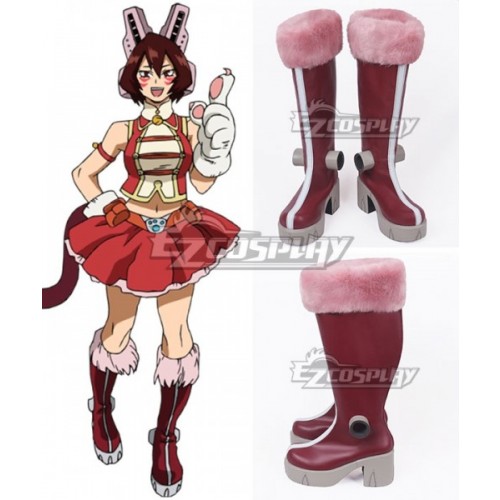 My Hero Academia Boku No Hero Akademia Pussy Cat Mandalay Red Shoes Cosplay Boots