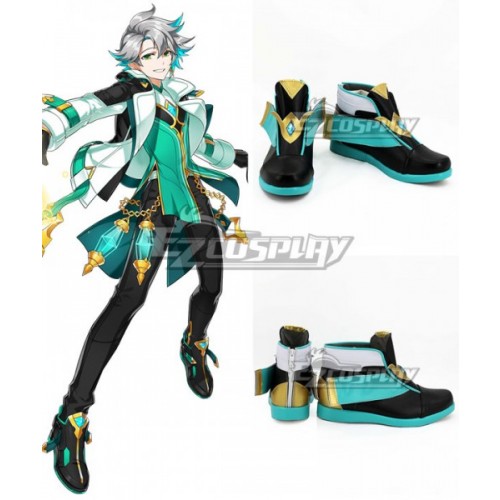 Elsword Erbluhen Emotion Blue Shoes Cosplay Boots