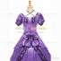 Reenactment Victorian Scarlett O'Hara Rococo Light Purple Ball Gown Dress