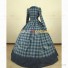 Victorian Style Formal Plaid Ball Gown Reenactment Stage Costume Lolita Dress