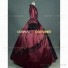 Victorian Lady Queen Colonial Princess Fairytale Dress Lace Ball Gown Burgundy