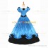 Civil War Southern Belle Lolita Victorian Theater Blue Long Ball Gown Dress