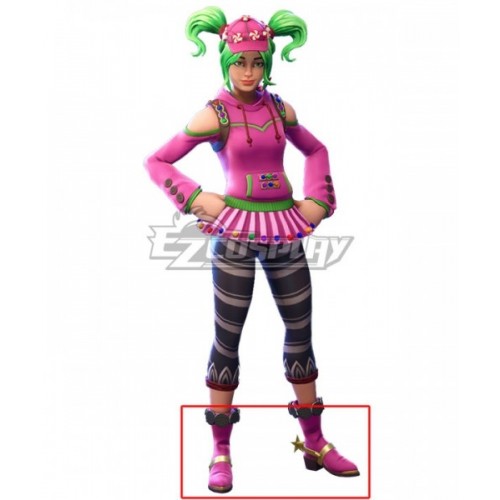 Fortnite Battle Royale Zoey Purple Shoes Cosplay Boots