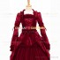 Retro Renaissance Style Pagoda Sleeves Prom Ball Gown Red Dress