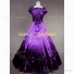 Sleeveless Gothic Theater Reenactment Clothing Lady Dress Purple