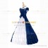 Vintage Gothic Lolita Victorian Rococo Blue Evening Ball Gown Dress