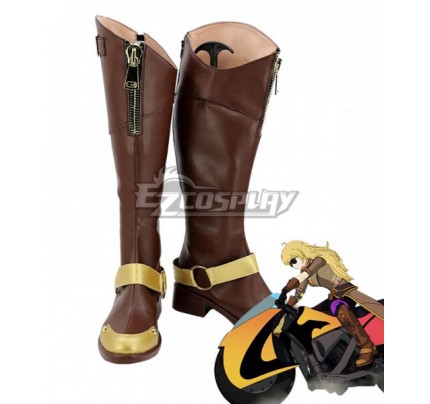 RWBY Volume 4 Yang Xiao Long Brown Shoes Cosplay Boots
